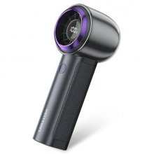 Vention PBB Ventilador de Mano - Velocidad Maxima 13000RPM - Nivel Regulable de 1 a 100 -  Bateria de 3000mAh - Conexion USB-C - Ligero y Compacto - Color Negro/Morado
