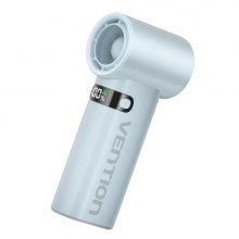 Vention PBE Ventilador de Mano - Velocidad Maxima 17000RPM - Nivel Regulable de 1 a 100 - Bateria de 3000mAh - Pantalla LED - Conexion USB-C - Ligero y Compacto - Color Azul