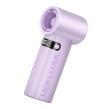 Vention PBE Ventilador de Mano - Velocidad Maxima 17000RPM - Nivel Regulable de 1 a 100 -  Bateria de 3000mAh - Pantalla LED - Conexion USB-C - Ligero y Compacto - Color Morado