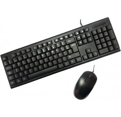 Coolbox PcCase KTR-001 Pack USB Teclado 105 Teclas + Raton 3 Botones - Uso Ambidiestro - Color Negro