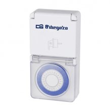 Orbegozo PG 10 Programador 24 Horas - Potencia hasta 3680W - Proteccion IP44 para Uso en Exterior - Intervalos de 15 Minutos - Uso Facil e Intuitivo - Color Blanco