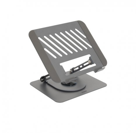 Tooq PH-DAFNE-G Soporte de Sobremesa para Portatil - De 11" a 17" - Acero - Rotacion 360 - Plegable y Portatil - Estable y Antideslizante - Ajustable - Color Gris Oscuro