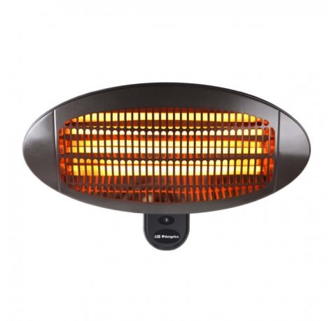 Orbegozo PHF 26 Estufa de Cuarzo para Exterior - Potencia 2000W - Proteccion IP-X4 - 3 Niveles de Calor - Color gris oscuro