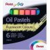Pentel Oil Pastels Pack de 6 Pasteles Oleo Fluorescentes - Blandos, Cremosos y de Secado Lento - Colores Fluorescentes Surtidos