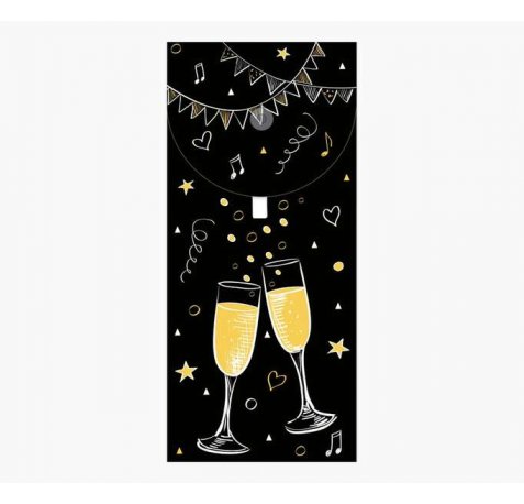 Pictura Tarjeta Money Cards - Tarjeta de Regalo Tipo Sobre Vertical - Tematica Flamencos - 9.6x21.3cm - Embolsada Individualmente en Celofan - Incluido Sobre Blanco - Papel con Certificacion FSC