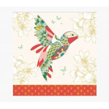 Pictura Tarjeta Arabesque - 16x16cm - Tematica Colibri - Tarjeta Triptica sin Envoltorio - Incluido Sobre Blanco - Papel con Certificacion FSC