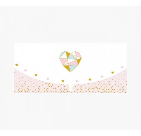 Pictura Tarjeta Money Cards - Formato Horizontal - Tematica Corazones - 21.3x9.6cm - Embolsada Individualmente - Incluye Sobre Blanco - Papel con Certificacion FSC