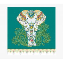 Pictura Tarjeta Arabesque - 16x16cm - Tematica Elefante - Tarjeta Triptica sin Envoltorio - Incluido Sobre Blanco - Papel con Certificacion FSC