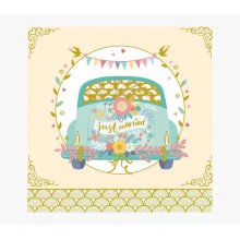 Pictura Tarjeta Arabesque - 16x16cm - Tematica Boda - Tarjeta Triptica sin Envoltorio - Incluido Sobre Blanco - Papel con Certificacion FSC