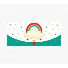 Pictura Tarjeta Money Cards - Tarjeta de Regalo Tipo Sobre Horizontal - Tematica Arcoiris - 21.3x9.6cm - Embolsada Individualmente en Celofan - Incluido Sobre Blanco - Papel con Certificacion FSC