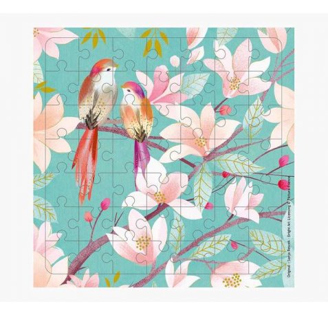 Pictura Tarjeta Puzzle - 15.5x15.5cm - Tematica de Pajaros - 49 Piezas - Incluye Tarjeta Plegada y Sobre Blanco - Certificacion FSC - Embolsada Individualmente