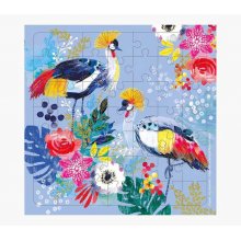 Pictura Tarjeta Puzzle - 15.5x15.5cm - Tematica de Grullas - 49 Piezas - Incluye Tarjeta Plegada y Sobre Blanco - Certificacion FSC