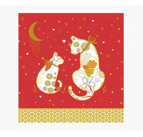 Pictura Tarjeta Arabesque - 16x16cm - Tematica Gatos - Tarjeta Triptica - Incluye Sobre Blanco - Papel con Certificacion FSC