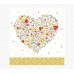 Pictura Tarjeta Arabesque - 16x16cm - Tematica Corazon - Tarjeta Triptica sin Envoltorio - Incluido Sobre Blanco - Papel con Certificacion FSC