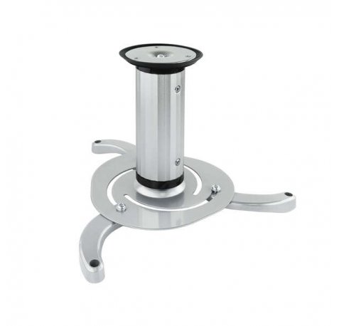 Tooq Soporte Universal de Techo para Proyector - Inclinable y Giratorio - Peso Max 10Kg - Color Plata