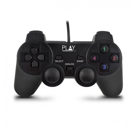 Ewent Mando/Gamepad USB - 13 Botones - 2 Palancas Analogicas - D-Pad de 8 Vias - Cable de 1.5m - Color Negro