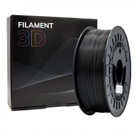 Filamento 3D PLA TOUGH - Diametro 1.75mm - Bobina 1kg - Color negro | pla tough - diametro - bobina - color negro