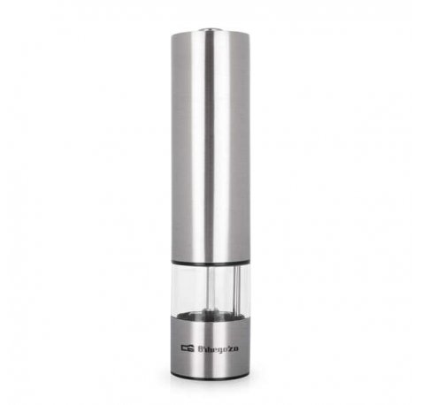 Orbegozo Molinillo Pimienta y Sal Elegance - Alta Precision Regulable - Carcasa Acero Fino - Luz Dosificacion Optima - Manejo con una Sola Mano - Funciona con Pilas - Estilo y Funcionalidad en tu Cocina