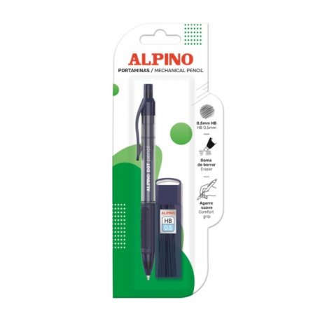 Alpino Dot Pack con Portaminas 0,5mm + Bote de Minas - Agarre Comodo - Color Azul Oscuro
