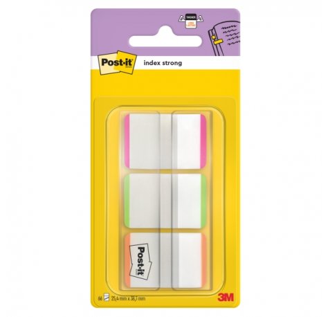 Post-It Index Dispensador con 66 Marcadores Reposicionables - Forma Rectangular - Colores Surtidos
