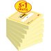 Post-It Pack de 6 Blocs de 100 Notas Adhesivas Reposicionables - 76x76mm - Promocion 5 Blocs + 1 Gratis - Color Amarillo Claro