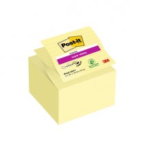 Post-It Super Sticky Pack de 5 Blocs de 90 Z-Notas Grandes Adhesivas Reposicionables Z-Notas Grandes - con Lineas - Color Amarillo Claro