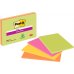 Post-It Super Sticky Pack de 4 Blocs de 45 Notas Adhesivas Reposicionables - Forma Rectangular - 152x203mm - Colores Surtidos