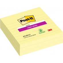 Post-It Super Sticky Pack de 3 Blocs de 70 Notas Grandes Adhesivas Reposicionables - 101x101mm - Color Amarillo Claro
