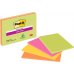 Post-It Super Sticky Pack de 4 Blocs de 45 Notas Adhesivas Reposicionables - Forma Rectangular - 101x152mm - Colores Surtidos