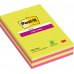 Post-It Super Sticky Pack de 4 Blocs de 45 Notas Grandes Adhesivas Reposicionables - con Lineas - 100% PEFC - Colores Surtidos