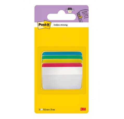 Post-It Index Dispensador con 24 Marcadores Reposicionables - Forma Rectangular - Colores Surtidos