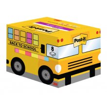 Post-It Super Sticky Pack de 8 Blocs de 90 Notas Adhesivas Reposicionables - 63.5x76mm - Paquete de Carton - Colores Surtidos