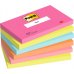 Post-It Pack de 6 Blocs de 100 Notas Adhesivas Reposicionables - Forma Rectangular - 127x76mm - Colores Surtidos