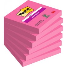 Post-It Super Sticky Pack de 6 Blocs de 90 Notas Adhesivas Reposicionables - Forma Cuadrada - 76x76mm - Color Rosa