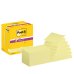Post-It Super Sticky Pack de 12 Blocs de 90 Notas Adhesivas Reposicionables - Forma Rectangular - 76x127mm - en Zig-Zag - Color Amarillo Claro