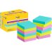 Post-It Super Sticky Pack de 12 Blocs de 90 Notas Adhesivas Reposicionables - Forma Cuadrada - 47.6x47.6mm - Colores Surtidos