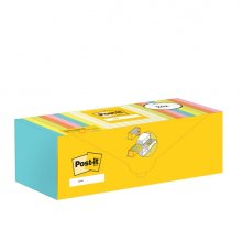Post-It Pack de 24 Blocs de 100 Notas Adhesivas Reposicionables - 76x76mm - 100% PEFC - Colores Surtidos