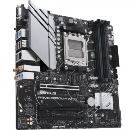Asus Prime B650M-A WIFI II Placa Base AM5 Wi-Fi 6, M.2 PCIe 5.0, Realtek 2.5Gb Ethernet, Puertos USB 3.2 Gen 2, USB 3.2 Gen 1 Type-C® Frontal