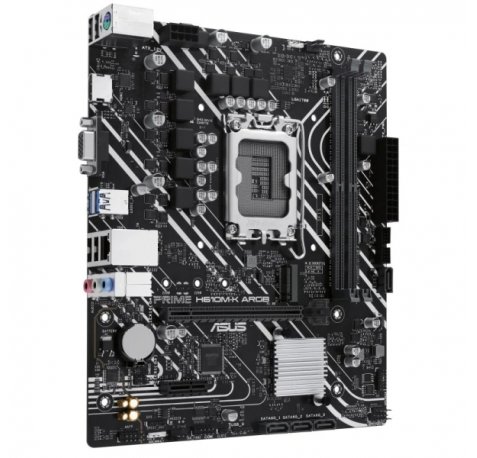 Asus Prime H610M-K ARGB Placa Base Intel1700 2x DDR5 - HDMI, VGA, M.2, PCIe4.0, 4x Sata III, RJ-45, USB 3.2, MicroATX