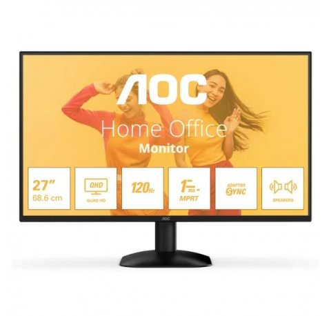 AOC Q27B35S3 Monitor 27" LED IPS QHD 124Hz HDR10 - Respuesta 4ms - HDMI, Displayport - VESA 100x100mm - Color Negro