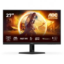 AOC Q27G4ZR Monitor 27" FastIPS QHD 240Hz/260Hz HDR400 - Respuesta 1ms - Ajustable en Altura, Inclinacion y Rotacion - HDMI, DisplayPort - VESA 100x100mm - Color Negro AOC Q27G4ZR Monitor 27" FastIPS QHD 240Hz/260Hz HDR400 - Respuesta 1ms - Ajustable en Altura, Inclinacion y Rotacion - HDMI, DisplayPort - VESA 100x100mm - Color Negro