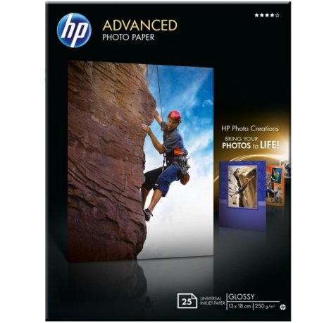 HP Q8696A Papel Fotografico Advanced Glossy 25 Hojas 13x18cm 250gr