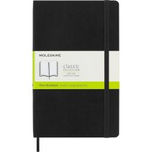 Moleskine Classic Libreta de Tapa Blanda - Papel Marfil Liso - 70g/m2 - Apertura 180Âº - Esquinas Redondeadas - Marcapaginas - Bolsillo Interior Extensible - Cierre Elastico - 13x21cm - Color Negro