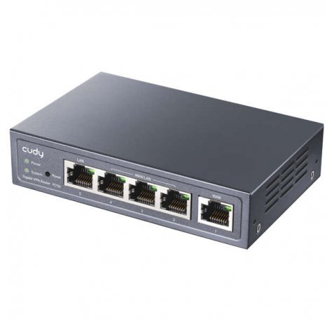 Cudy R700 Router VPN WiFi AC1200 - 1 Puerto WAN Gigabit - 3 Puertos WAN/LAN Gigabit - 1 Puerto LAN Gigabit