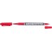 Molin Rotulador Permanente para CD, DVD - Doble Punta 0.4 y 1mm - Tinta Permanente con Base Alcohol - Color Rojo (12 uds)