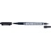 Molin Rotulador Permanente para CD, DVD - Doble Punta 0.4 y 1mm - Tinta Permanente con Base Alcohol - Color Negro (12 uds)