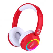 Redlox by Chuster Magnet Auriculares Bluetooth 5.4 - Altavoz 40mm - Bateria 200mAh - Autonomia hasta 28h - Alcance 10m - Micro Desmontable - Imanes Surtidos - Color Rojo y Blanco