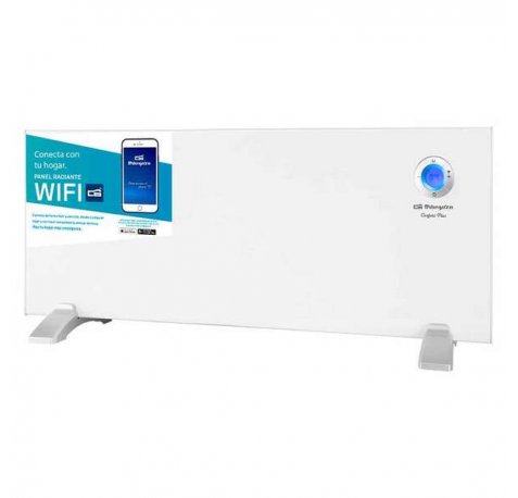 Orbegozo REW 2000 Panel Radiante Wi-Fi Inteligente - Control por Voz - Deteccion de Ventanas Abiertas - Programacion Diaria y Semanal - Seguridad Infantil - Display Digital LCD