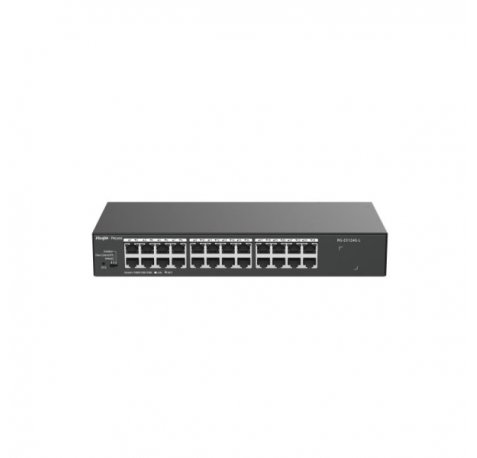 Ruijie RG-ES124G-L Switch No Gestionado - 24 Puertos - Velocidad hasta 1Gbps - Carcasa de Acero - Color Negro