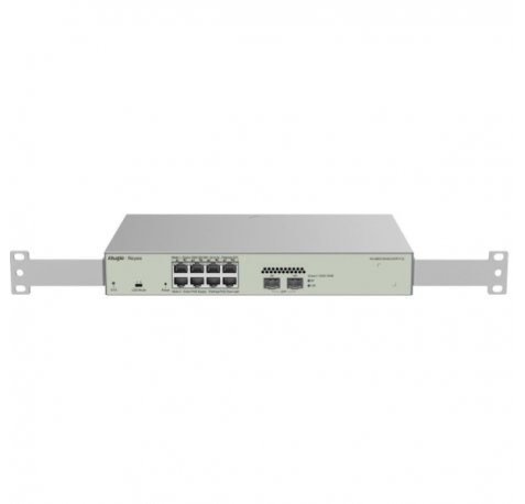 Ruijie RG-NBS3100-8GT2SFP-P-V2 Switch Gestionado en Capa 2 - 8 Puertos - PoE 125W - Carcasa de Acero - Color Acero